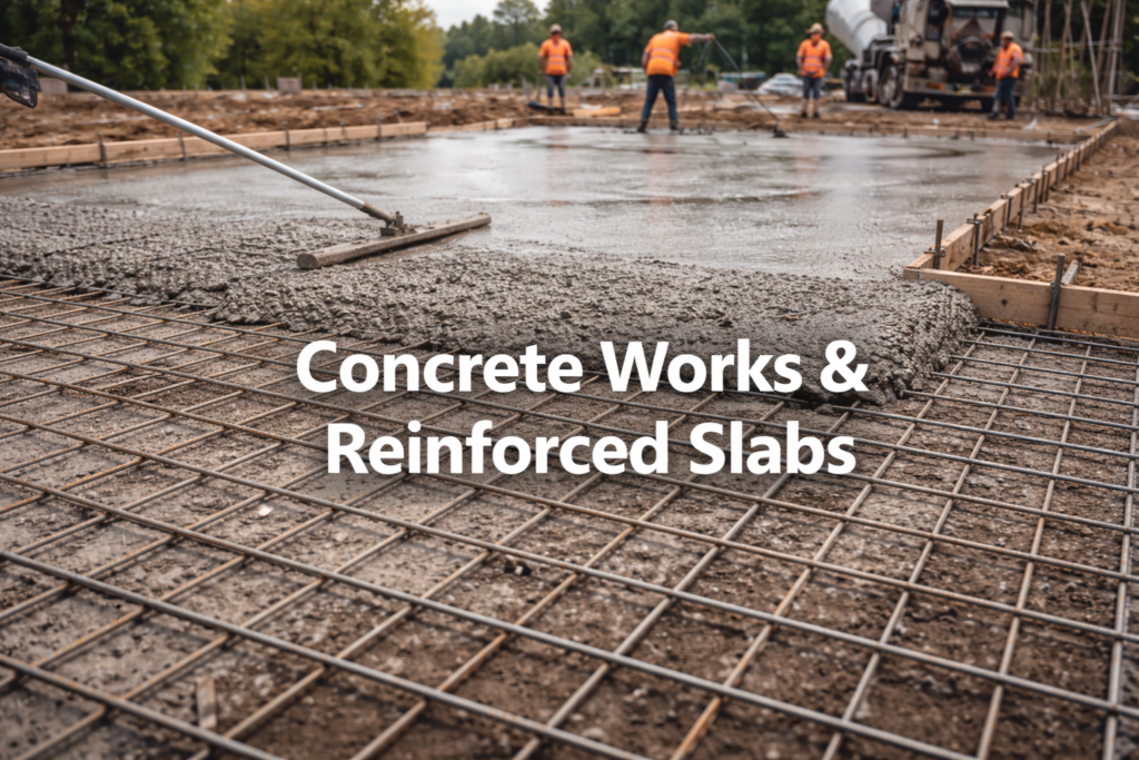 Concrete Works & Reinforced Slabs works Durham